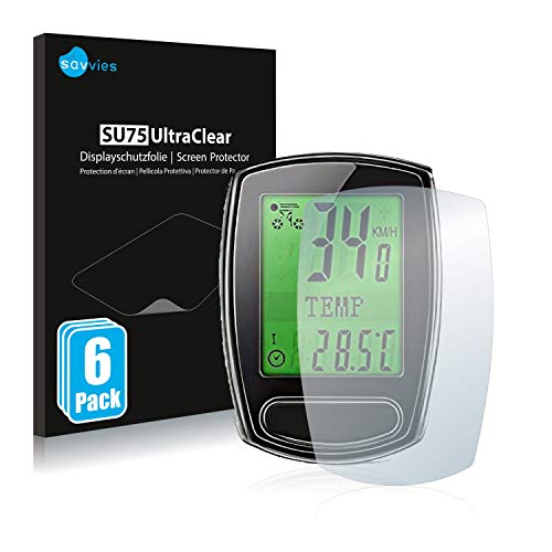 Savvies 6x Schermbeschermer compatibel met IPSXP Bike Computer Screenprotector ultra transparant