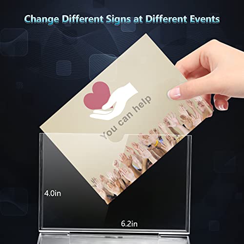 KYODOLED Clear Donation Box for Fundraising with Lock & Sign Holder, Multi-Use Voting and Raffle Box, Tip Jar, Secure Storage, Durable Plastic, 6.2'' x 4.6'' x 4.0''