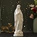 11.8 Inches Our Lady of Lourdes Wooden Statue– Pearl White Finish Catholic Decor, Handmade Religious Gift for Prayer Room or Home Altar Mothers Day Gift