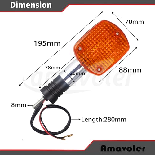 Image of 2 Pcs 12V Motorcycle Turn Signals Blinker Light Aftermarket Replacement Accessory Fit for Honda Shadow VTX Steed Rebel Magna 250 400 750. (2 Pcs)