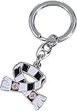 Maße: ca. 8 x 3,5 cm Eintracht Frankfurt Schlüsselanhänger Schwarz/Weiß