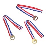 Toyvian 3 abrebotellas con forma de medalla, 4,5 x 4,5 x 0,3 cm, aleación de zinc, fácil de llevar, ahorra espacio para bodas, bares