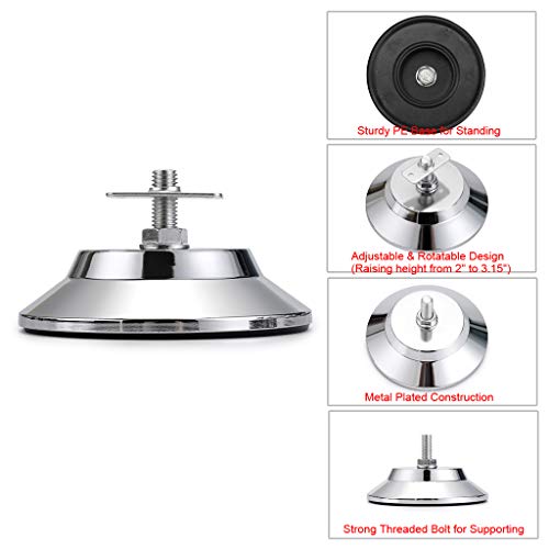 Ownmy 4 Pcs Billiard/Pool Table Leg Levelers, Leveling Risers For Football/Soccer Table, Ping Pong Table, Air Hockey Table, 5 Inch Metal Game Table Leg Levelers Heavy Duty Leveling Feets #TOP2