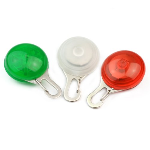 ReFaXi 1 X Flashing Pet Dog Safety LED Collar Buckle Waterproof Unreal Color New