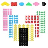 Bump Dots for Visually Impaired 250PCS Combo Pack, Assorted Sizes Braille Stickers, Low Vision Aids Adhesive Bump Dots Raised Tactile Stickers for Blind, Elderly (Black, Red, Green, Yellow, Blue)
