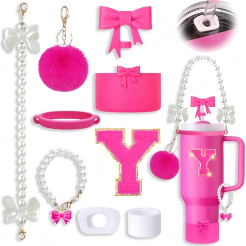 9PCS Pink Stanley Cup Accessories Set for Stanley Cup 30oz 40oz