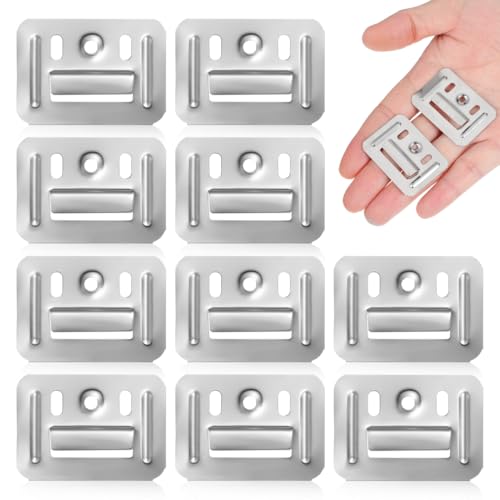 Hebillas de panel de pared SOIMISS con abrazadera de acero inoxidable plateado 2