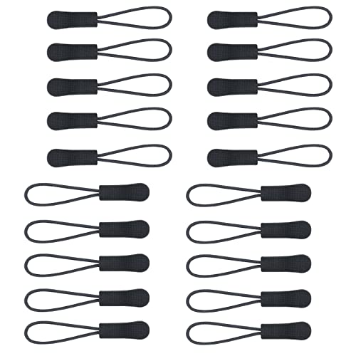 Urmspst 20PCS Zipper Pulls Replacement Zipper Tabs, (Cool Grey)