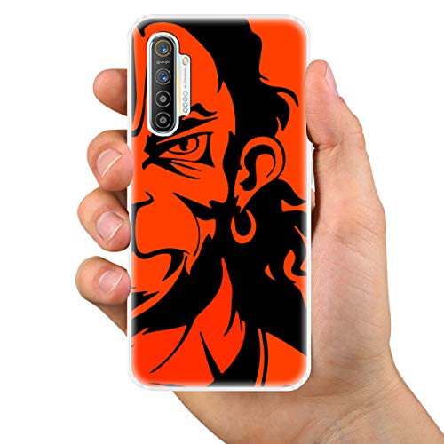 Image of Fashionury inchHanuman JI Soft Silicon Lightweight Slimfit Printed Back Cover for Realme XT