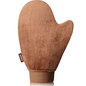 Self-Tanning Mitt Applicator with Elastic Cuff, Rich Brown