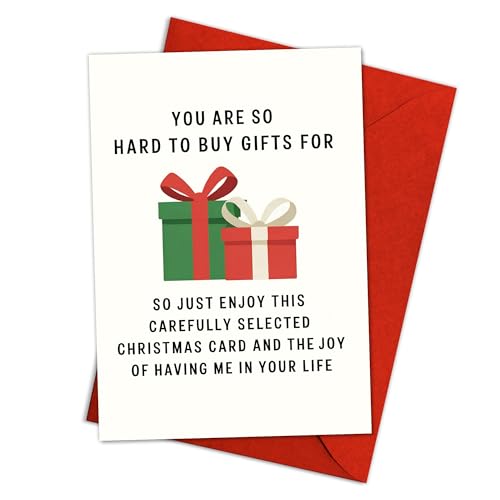 (13.5 x 20.3 cm) ʔNX}XJ[h You Are So Hard To Buy For Gift ForAȃzf[O[eBOAԂƗ΂̃Mtg{bNXtAFlA{[CthAvAւ̃[XȃNX}XJ[h(N