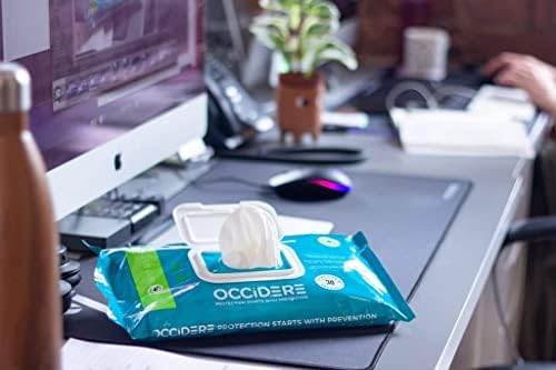 MULTI SURFACE SANITISING WIPES - OCCIDERE ANTIVIRAL & ANTIBACTERIAL BIODEGRADABLE WIPES - 3 in 1 - CLEANS, SANITISERS & DISINFECTS with a contact time of 30 SECONDS. Developed & Manufactured in the UK