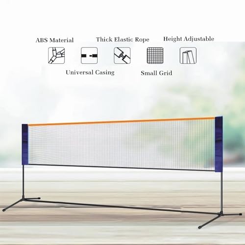 Supporto Portatile per Rete da Tennis con Mazza da pallavolo - Perfetto per allenamenti e attività Sportive Indoor/Outdoor, Leggero e Facile da Montare.