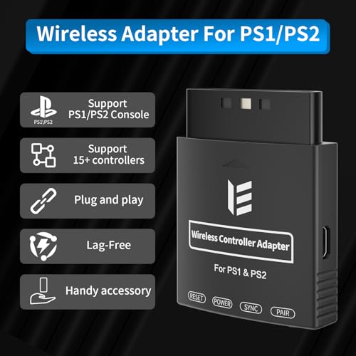 RGEEK Wireless Controller Adapter for PS1 PS2 Console, Compatible with PS4/PS5, Switch Pro, Xbox One S, Series X/S and 8Bitdo Controller by RGEEK - Image 2