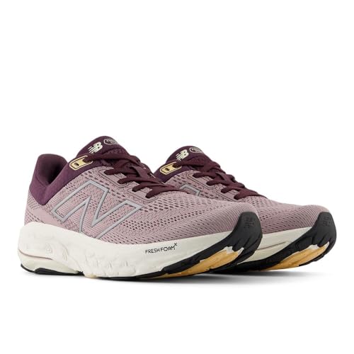 New Balance New Balance Women's Fresh Foam X 860 V14 Running Shoe, Ice Wine/Plum Brown/Silver Metallic, 7.5