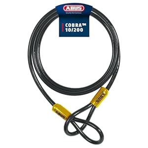 ABUS Cobra 10/200 Schlaufenkabel Schwarz/Rot