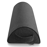 Jiaao Half-Moon Bolster Pillow Back Pain Memory Foam Knee Support Pillow Side & Back Sleepers, Orthopedic Half Round Leg Elevator Sleep, Including Bonus Cover Invisible Zipper, Gray