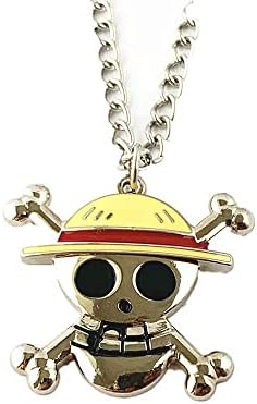 Cartoon Anime One Piec Luffy Necklace Zinc Alloy Gifts for Girl Woman Men