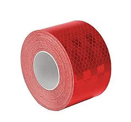 Image of Woniry High Intensity Reflective Warning Retro Conspicuity Tape Sticker 2 Inch X 3 Meter (Red)