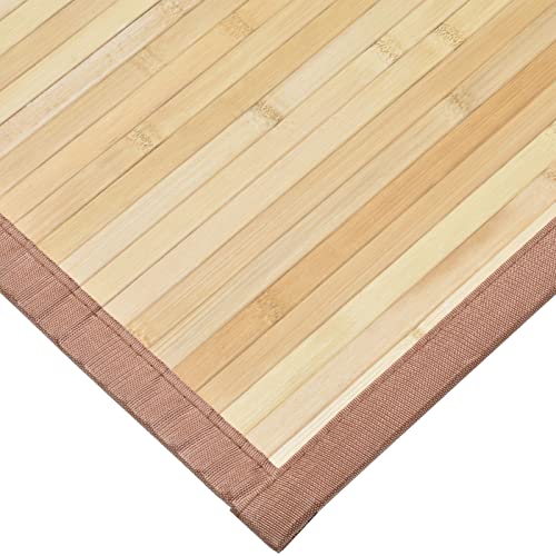 Bamboo Area Rug - 5X8 Bamboo Outdoor Rug All In One: Bamboo Rugs For Living Room, Outdoor Patio Rug, Kitchen Rug, Outdoor Carpet, Bamboo Rug For Entryway, Room Rug - Bamboo Floor Mat Large Light Brown #TOP3