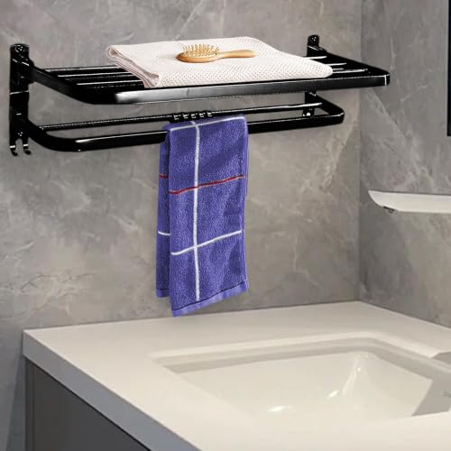 Porte-serviettes pour salle de bain sans trou pour optimiser les petits espaces