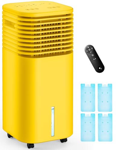 Image of 4-IN-1 Portable Air Conditioners, Evaporative Air Cooler w /4 Modes & 3 Speeds, 15H Timer for Smart Auto-off, 2-Gal Tank for 20H Cooling,17FT Remote,No Hose Needed - Gold