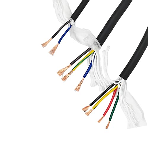 1Meter TRVV Heat Resistant Cable 24/22AWG 2/3/4/5/6/7/8 Cores Control Signal Copper Wire Drag Chain Flexible Cable Black PVC (Size : 6 Cores, Color : 24 AWG 1Meter)