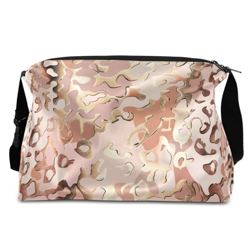 Leather Travel Duffle Bag for Women Men, Animal Leopard Sequins Small Sports Gym Bag Weekender Overnight Bags Underseat Carry on Luggage Bags for Airplanes, Personal Item Travel Bag,B-3172