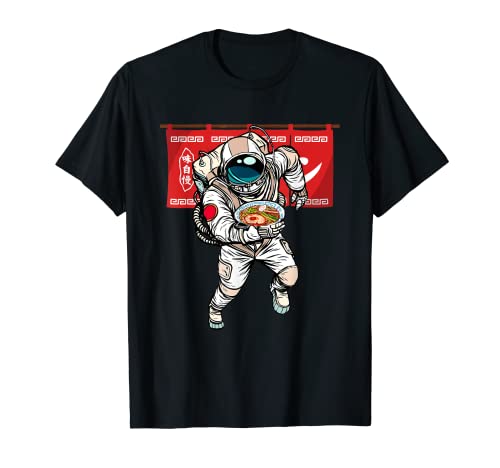 Vintage Ramen astronauta kawaii fideos japoneses Otaku regalo Camiseta