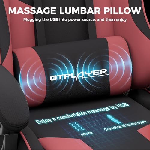 Image of LUCKRACER Gaming Chair for Adults, High Back Computer Office Chair, Red