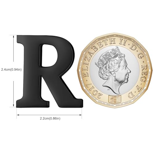 Image of HONEY BEAR Initial Alphabet Letter Lapel Pins Collar Badge Brooches for Mens /Womens Shirt Dress Decoration Black