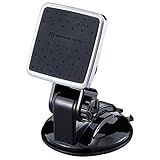 ナポレックス 車用マグネットスマホホルダー3D 吸盤タイプ 大きな固定面でスマホを安定ホールド 自在に角度を変えられる3Dジョイントタイプ 汎用 Fizz-1078