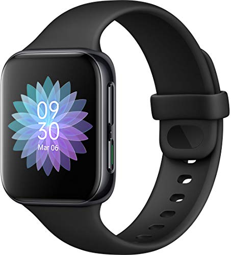 OPPO Watch 41 mm Smartwatch (AMOLED Display, GPS, NFC, Bluetooth 4.2, WiFi, Wear OS by Google/ColorOS Watch, VOOC Schnellladefunktion), Schwarz