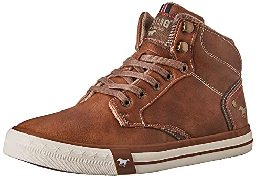 Preisvergleich Produktbild MUSTANG Herren High Top Sneaker Braun, Schuhgröße:EUR 47