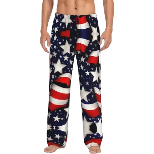 Pantalon de pyjama homme grand et grand XXL à motif EdWal noir