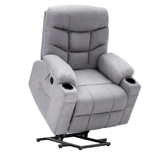 Sillón eléctrico reclinable con chenille color miniatura 1