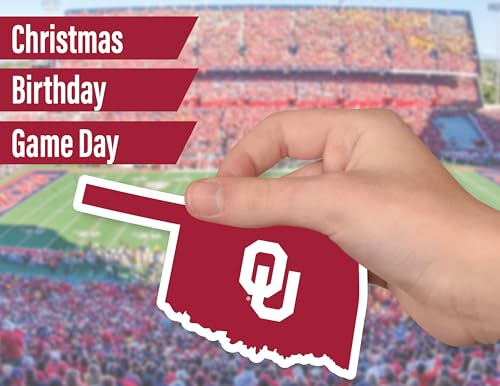 Image of Oklahoma Sooners Stickers OU Decals Merch Gifts Car Football Vinyl 14 Pc