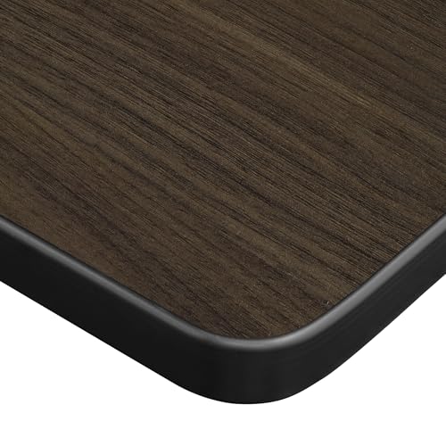 Image of Regency Kobe 60 x 24 in. Mobile T-Base Training Table- Neo Walnut, 2 Zeng Stack Chairs- Black