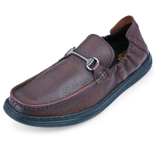 Image of DOCTOR EXTRA SOFT Classic Genuine Leather Formal Shoes for Men with Memory Foam Cushion| Ultra Lightweight & Comfortable|Stylish & Flexible|Parties,Occasions,Office,Wedding,Casual|Black Slip On D-805