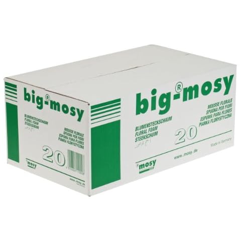 BIG MOSY Steckschaum, 20 Ziegel a 23x11x8cm, Nasssteckschaum, Blumen, Steckziegel, Steckschwamm Cover