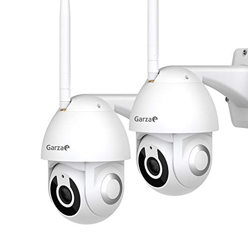Garza Smart - Cámara de vigilancia Exterior Inteligente WiFi 360°, 1080P HD, IP65 Impermeable,...