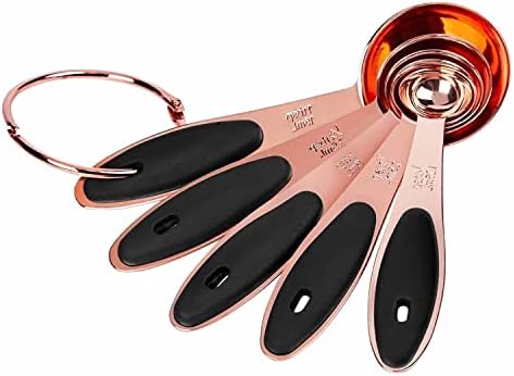 ORGA ECO-FRIENDLY Set of 12 - Premium Stainless Steel Measuring Cups and Measuring Spoons with Colored Silicone Handle,for Baking, Kitchen Cooking, Liquid and Solid