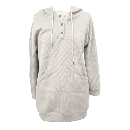 Robe pull femme style sweat à capuche casual décontracté - 2