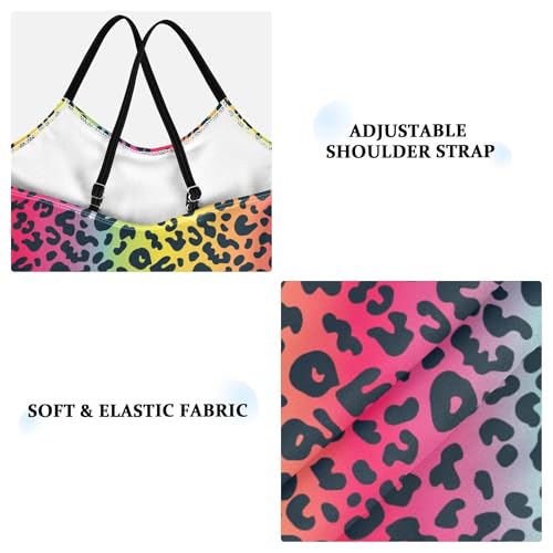 Yuiboo Toddler Girl Swimsuit 1-Piecing Toddler Bathing Suit Girls Swimsuits for Teen Girls Beach Swimwear 3T Gradient Leopard Print3