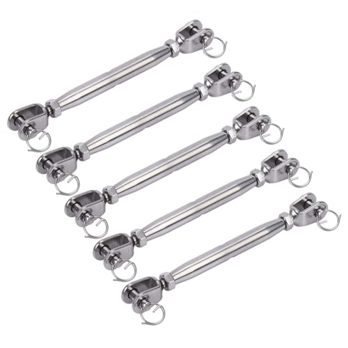 5 Piezas Tensores de Acero Inoxidable M6, Tensores para Cables Perfectos para Ajustar Cuerda, Impermeables y de Alta Calidad miniatura 1