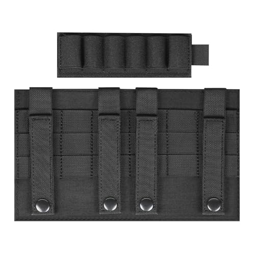 lonloke Tactical MOLLE to Loop Adapter Mounting Placard Platform,Portable and Detachable Tactical Accessories Rigid DIY Vest Backpack Front Panel (Black)