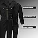 ACTIVE UNIFORMS Overall Workwear Men Long Sleeve Coveralls, Black (Medium)