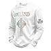 St Patricks Day Shirts for Men Fashion Shamrock Print Long Sleeve Tops Casual Waffle Crewneck Sweatshirt Spring Irish Outfit