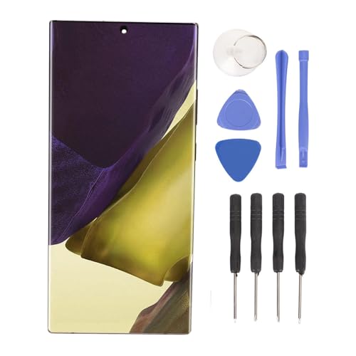 Remplacement D'écran de Téléphone pour Galaxy Note 20 Ultra 5G SM N986B, Assemblage de Numériseur D'écran Tactile LCD OLED avec Empreinte Digitale de Cadre, Kit D'outils de (Gold)