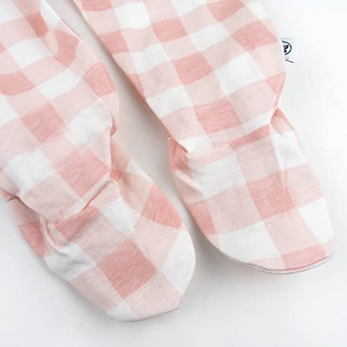 Image of HonestBaby Baby 3-Pack Footed Pants Roomy Fit Pull on Bottoms 100% Organic Cotton for Infant Baby Boys, Girls, Unisex